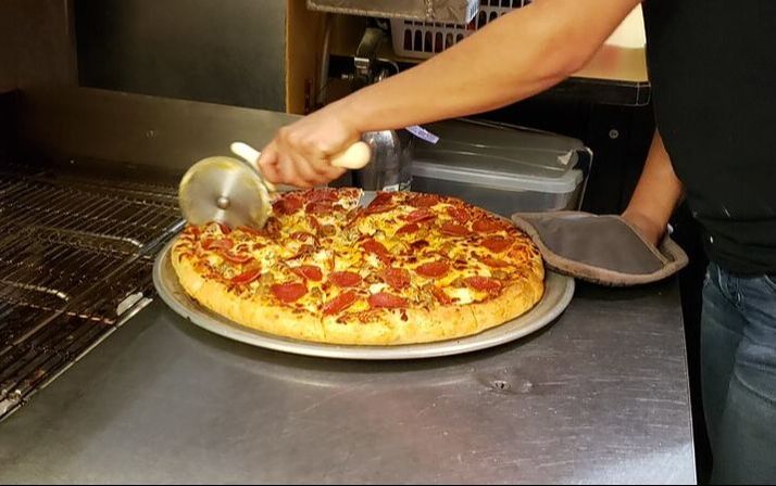 Pizza in West Yellowstone restaurant